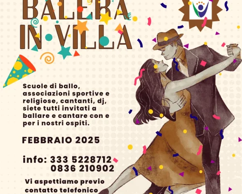 Febbraio in festa con “Balera in Villa” alla RSA Villa Immacolata