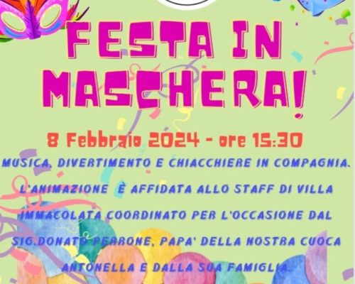 Festa in Maschera a Villa Immacolata