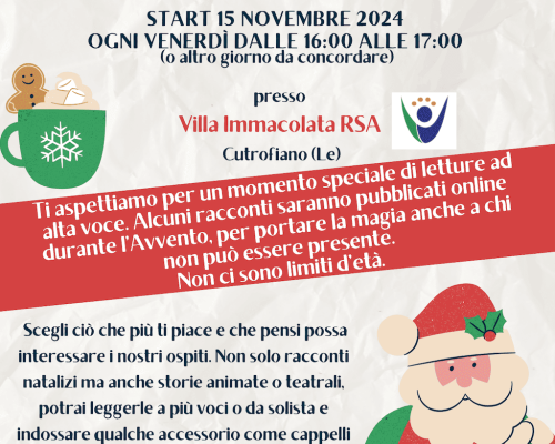 “Un’ora di storie e racconti” – Ogni venerdì a Villa Immacolata